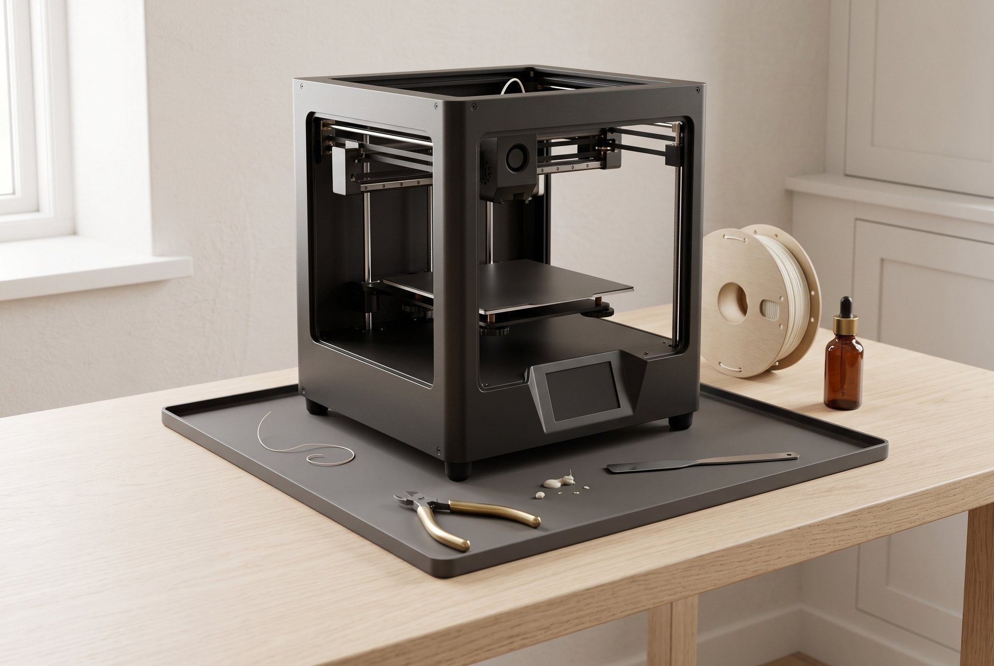 The 3D printer mat for resin, ooze and everything mid-print.